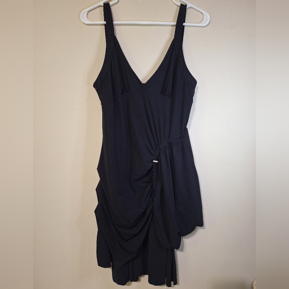NWOT Mc Planet 8 Black Avant Garde Bubble Hem Layered Mini Slip Dress